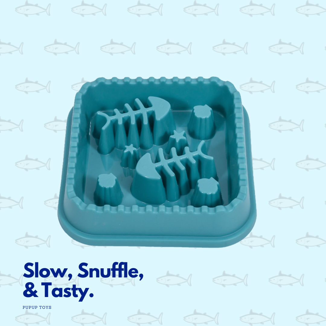 Fishing Not Phishing Snuffle Bowl | Anti-Slippery, Washable, Healthy ...